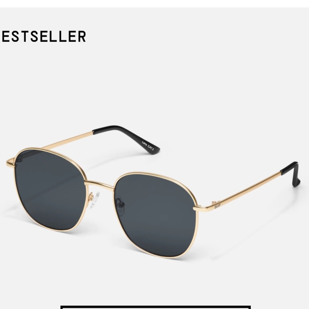 Quay Australia Jezabell Gold and Black Sunglasses